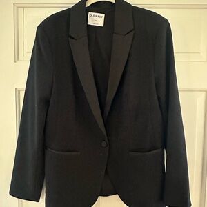Old Navy tuxedo Black Jacket satin collar